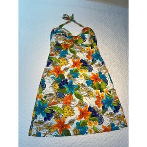Tommy Bahama Tropical Hawaiian Halter Dress. Size -Medium